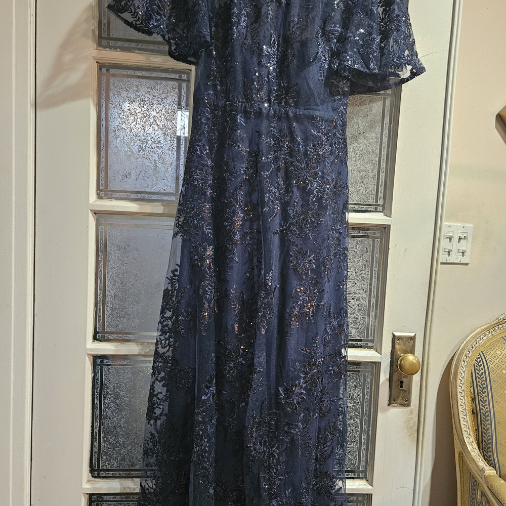 Chic Navy Lace Dress